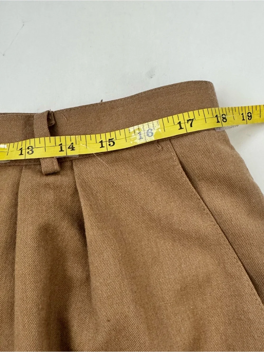 Vtg Jones New York Country Pants Size 18 Wool Blend Pleated Tan Brown 36x30